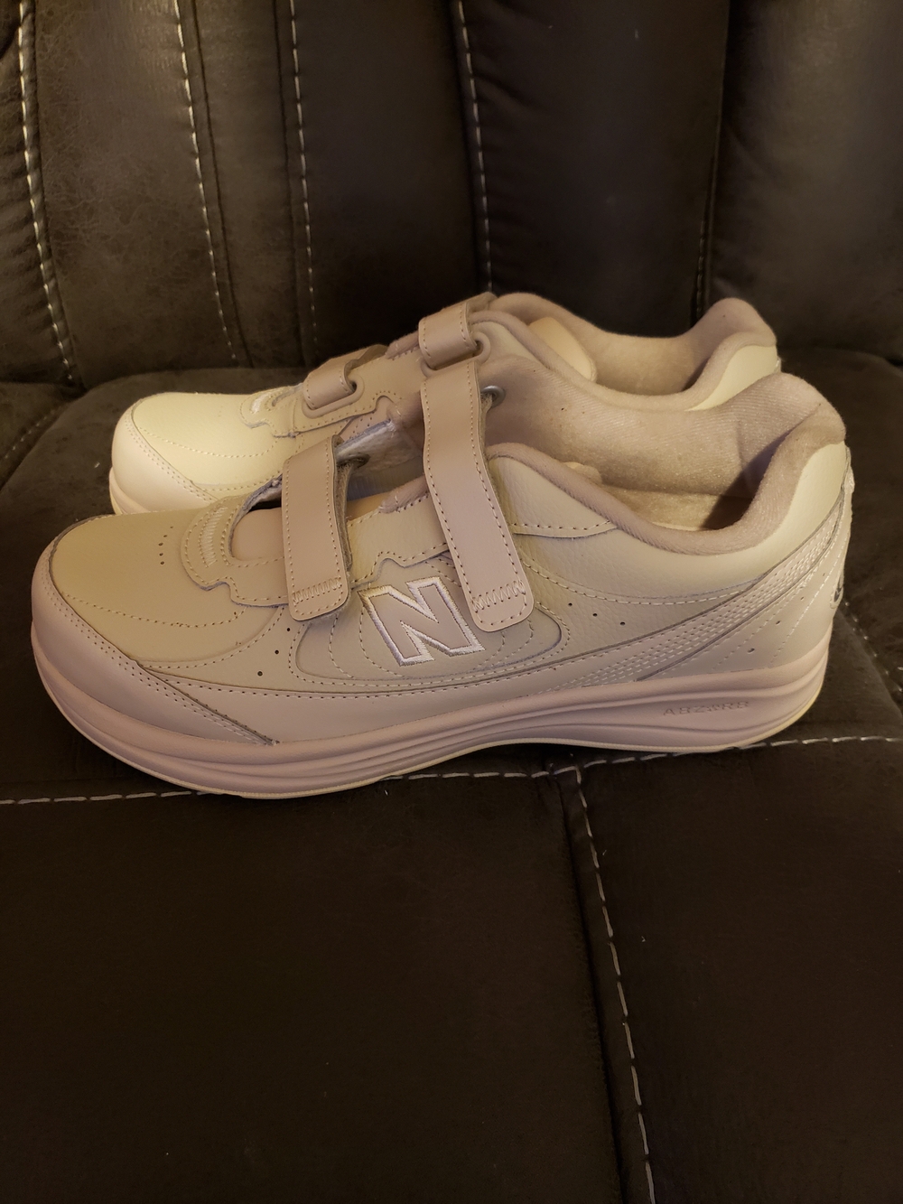 New Balance Men Beige Comfort Velcro Sneakers